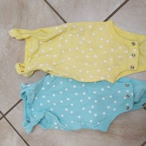 2 Carter's tank top onesies